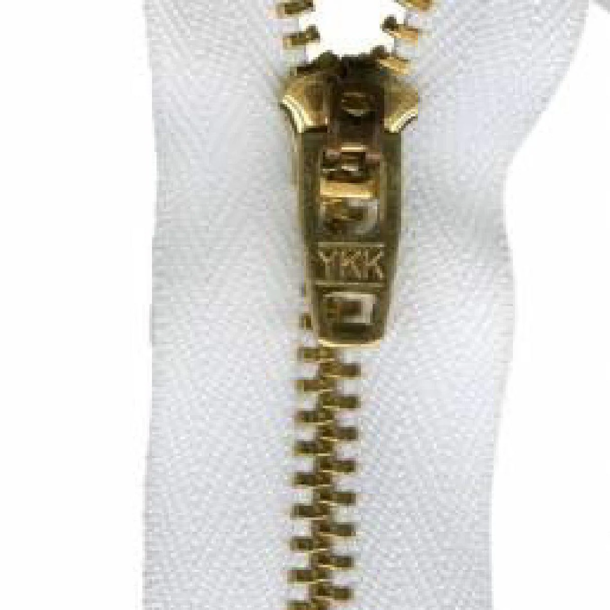 #4 Brass Jean Zipper, 7" - Image 3