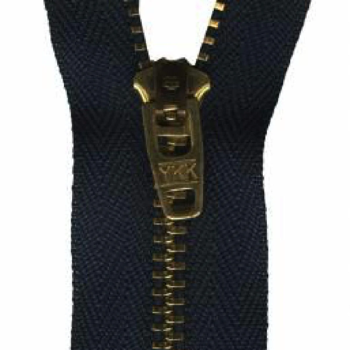 #4 Brass Jean Zipper, 7" - Image 4