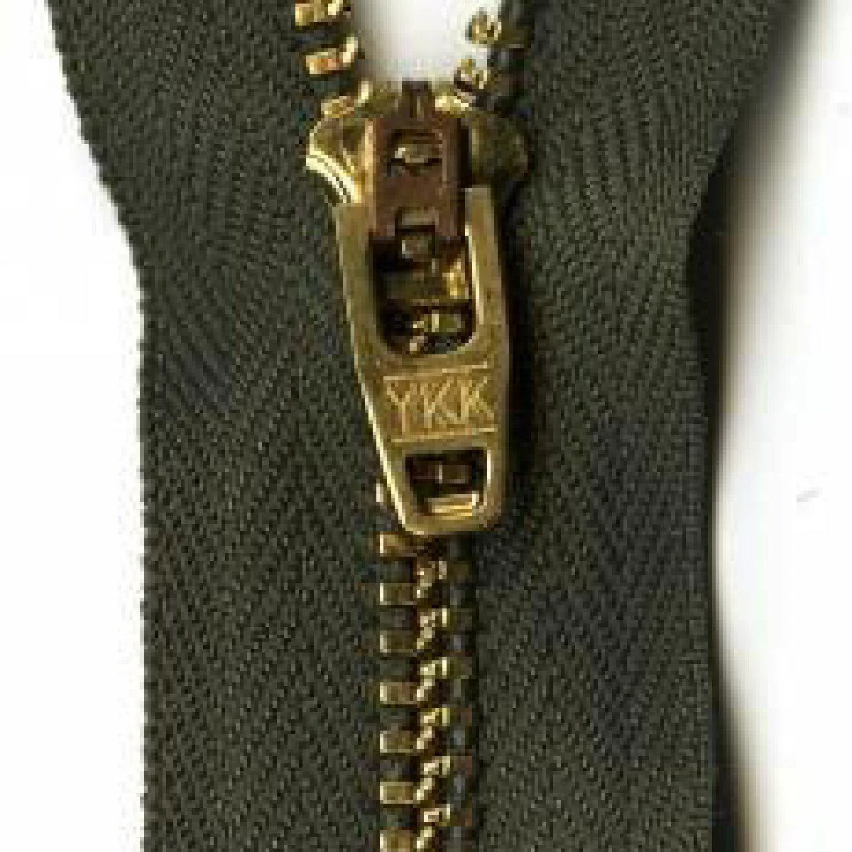 #4 Brass Jean Zipper, 7" - Image 5
