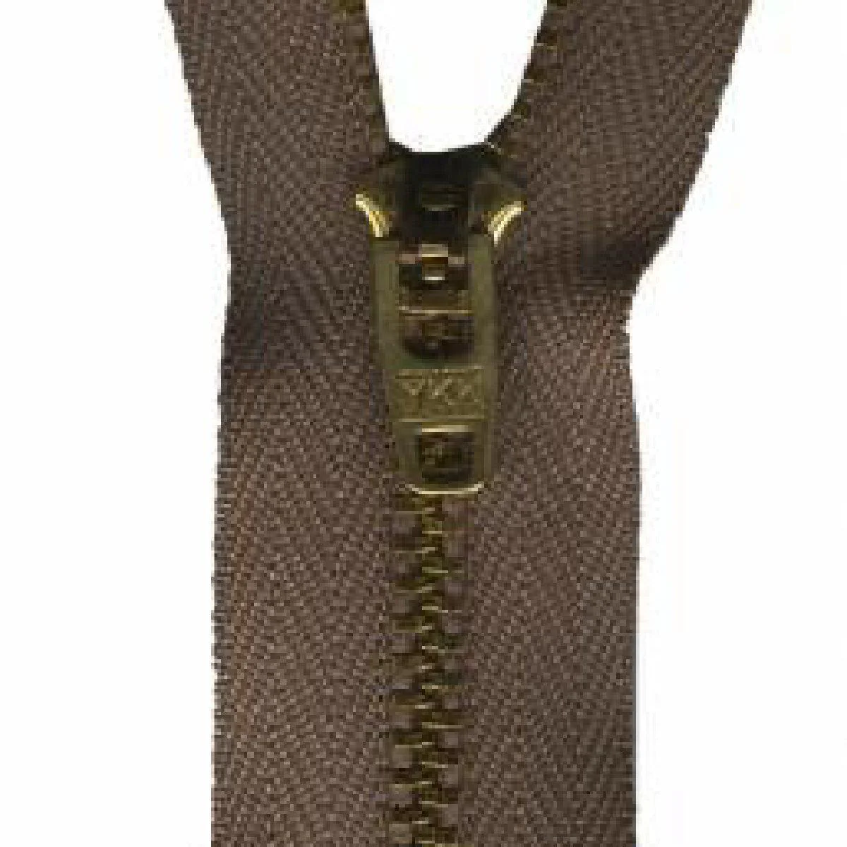#4 Brass Jean Zipper, 7" - Image 6