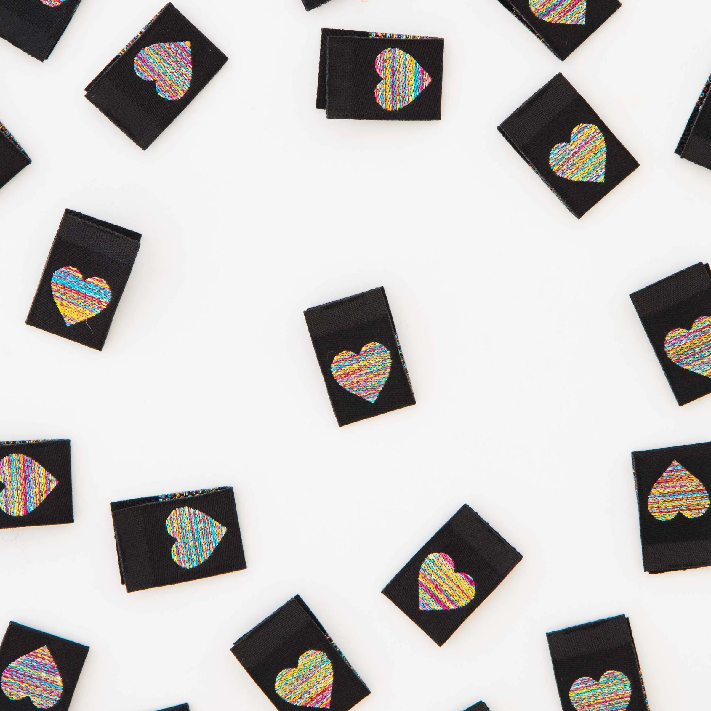 Metallic Rainbow Heart Sew-In Labels - Image 3