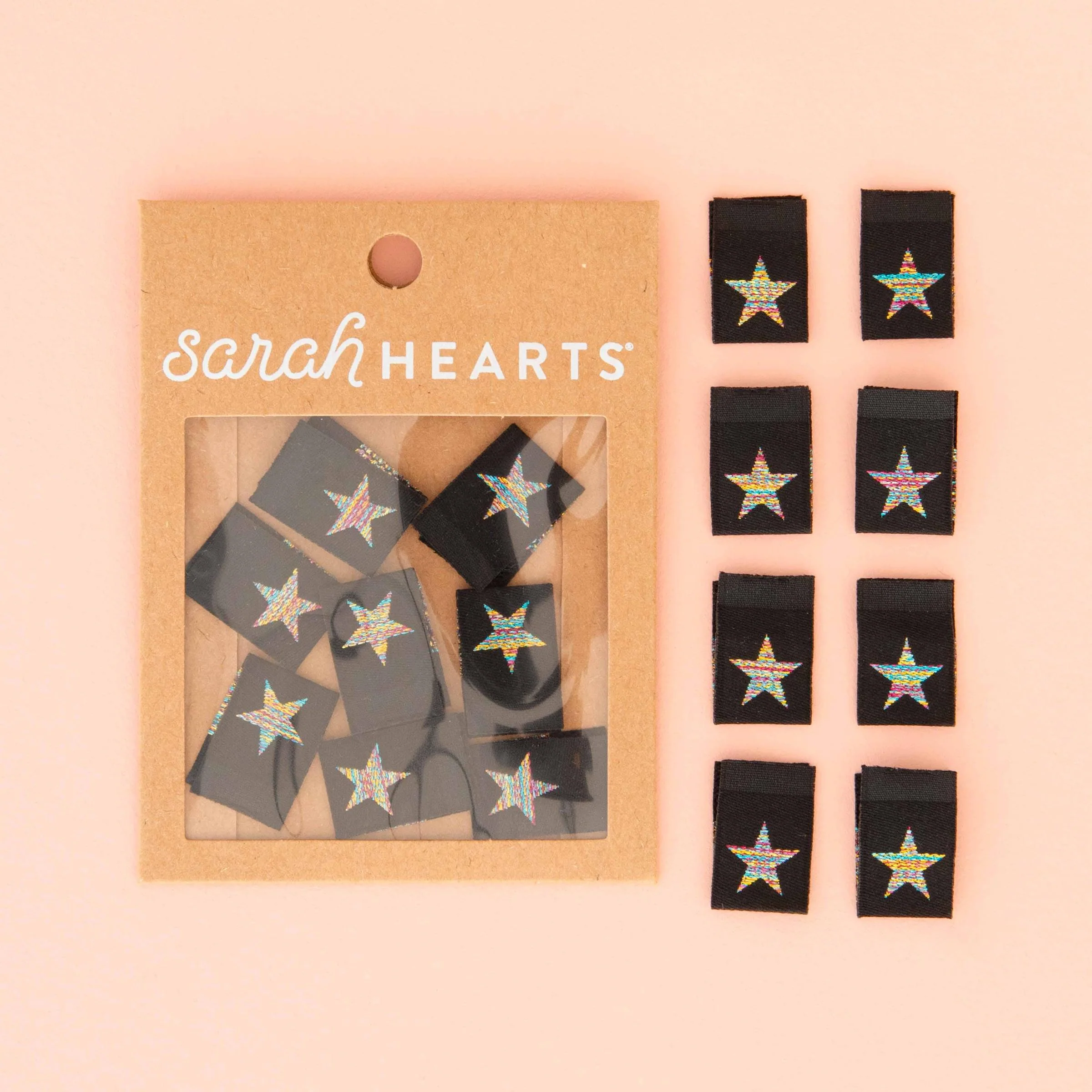 Metallic Rainbow Star Sew-In Labels - Image 2