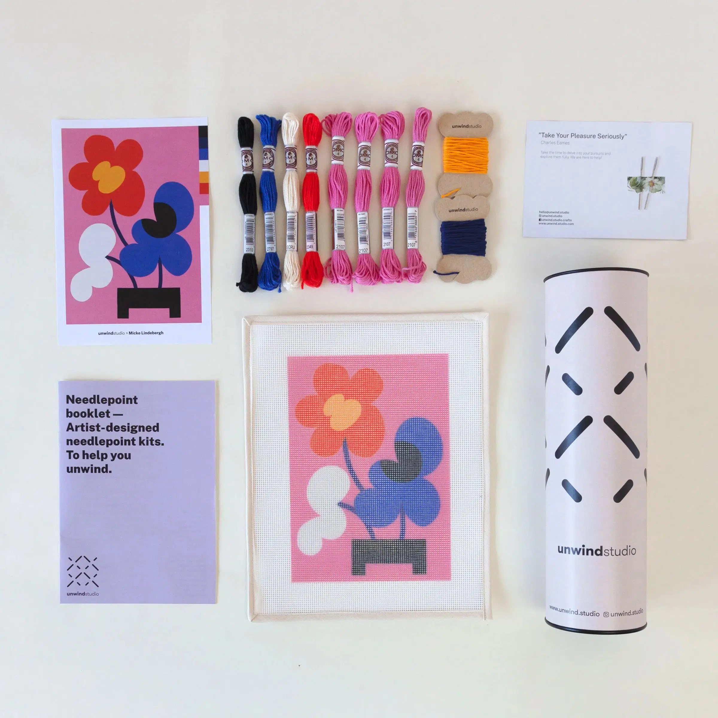 Mickebana Trio Beginner Needlepoint Kit - Image 2