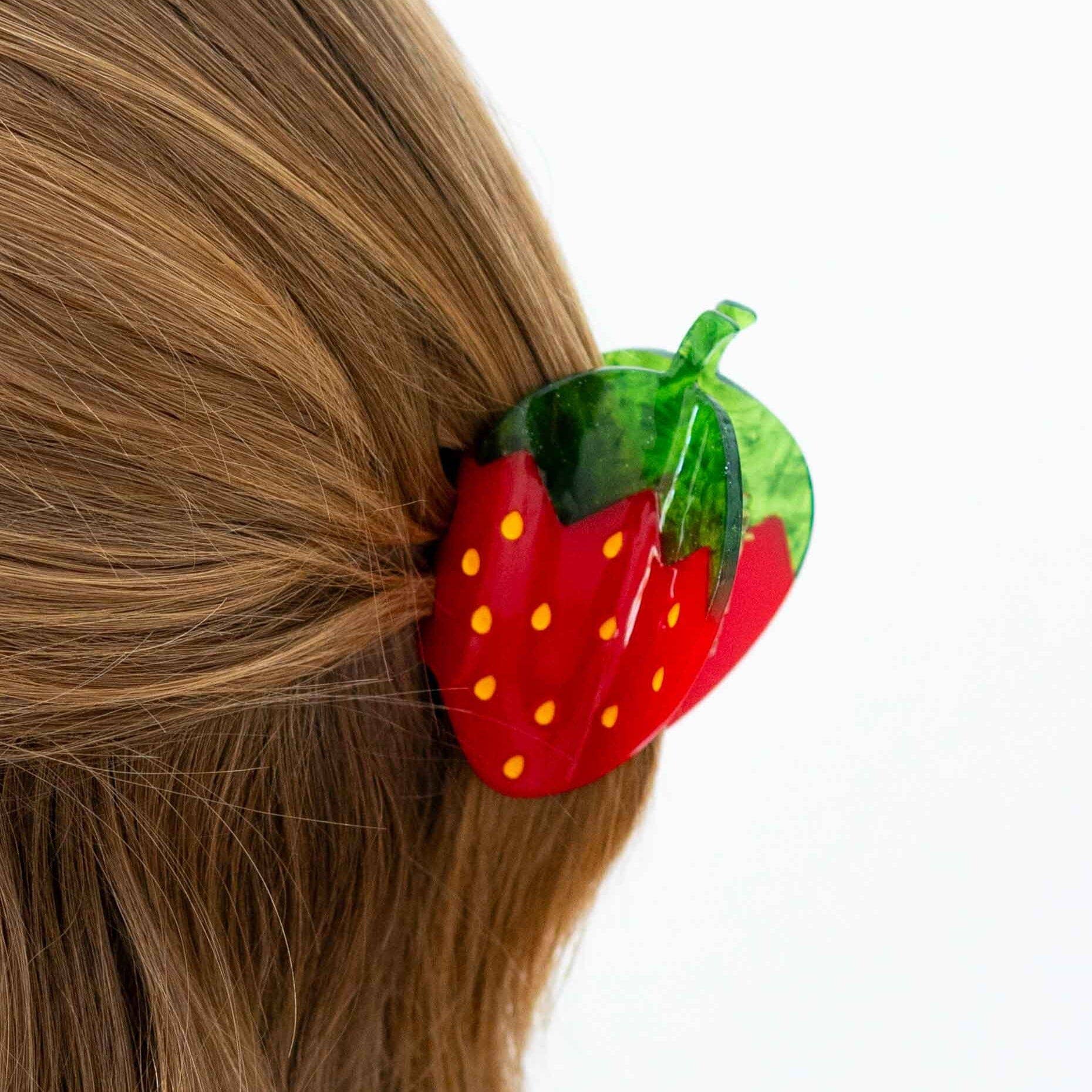 Midi Red Strawberry Hair Claw - Image 2