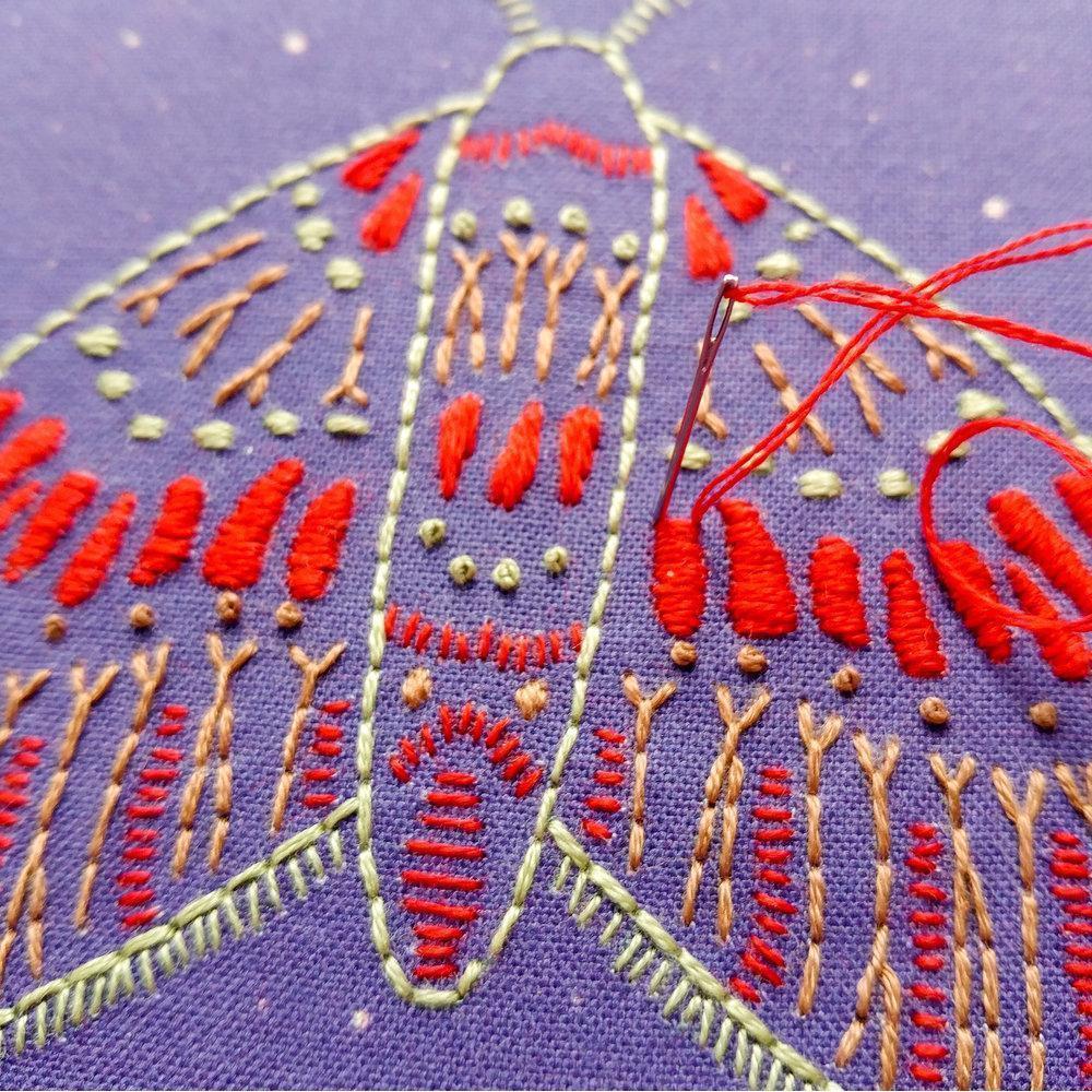 Midnight Flight embroidery kit - Image 4