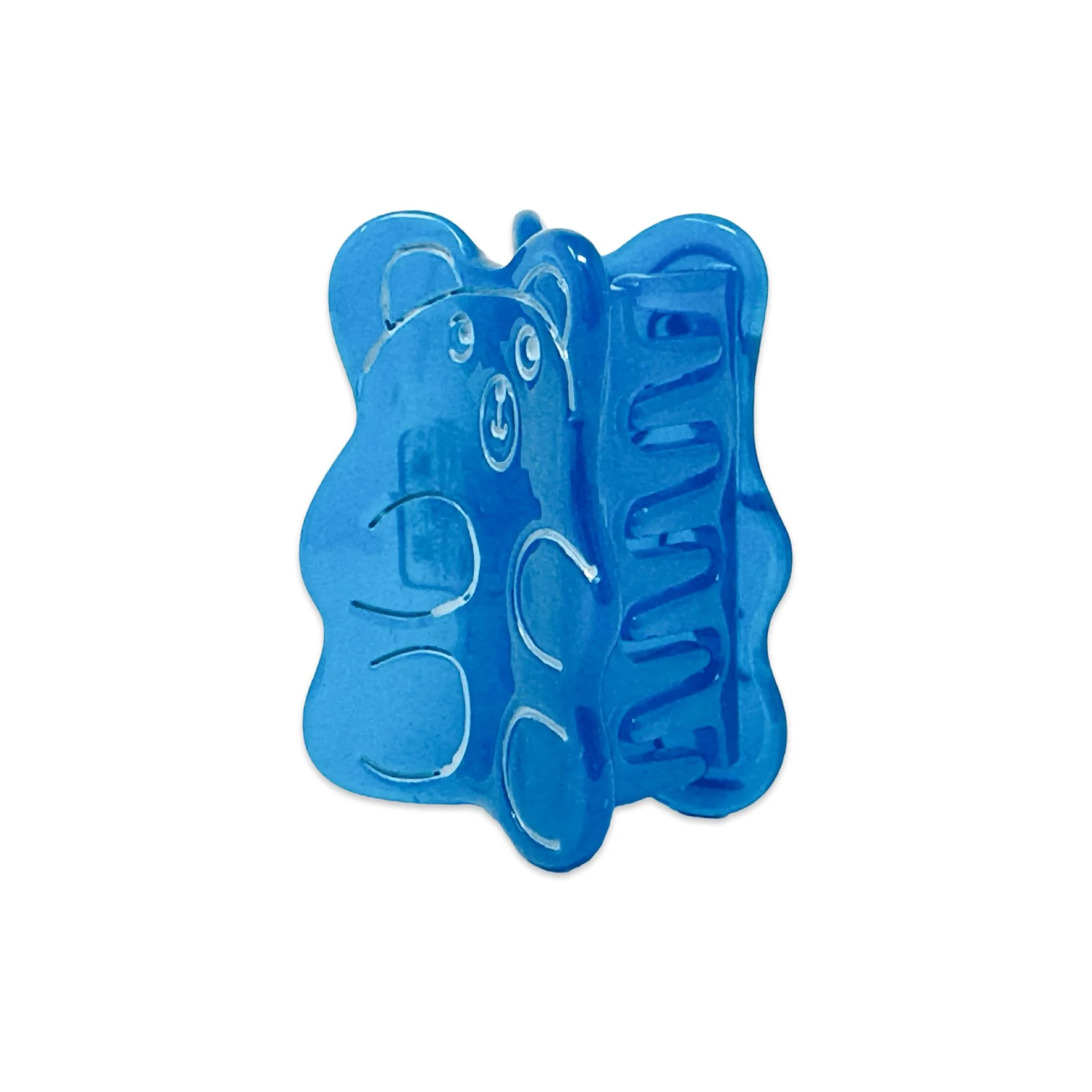 Mini Blue Gummy Bear Hair Claw - Image 2