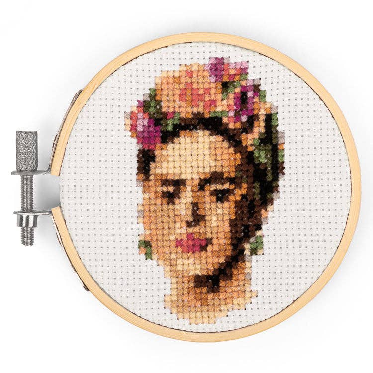 Mini Cross Stitch Embroidery Kit - Frida - Image 2