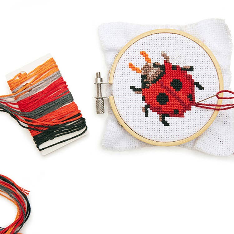 Mini Cross Stitch Embroidery Kit - Ladybug - Image 2