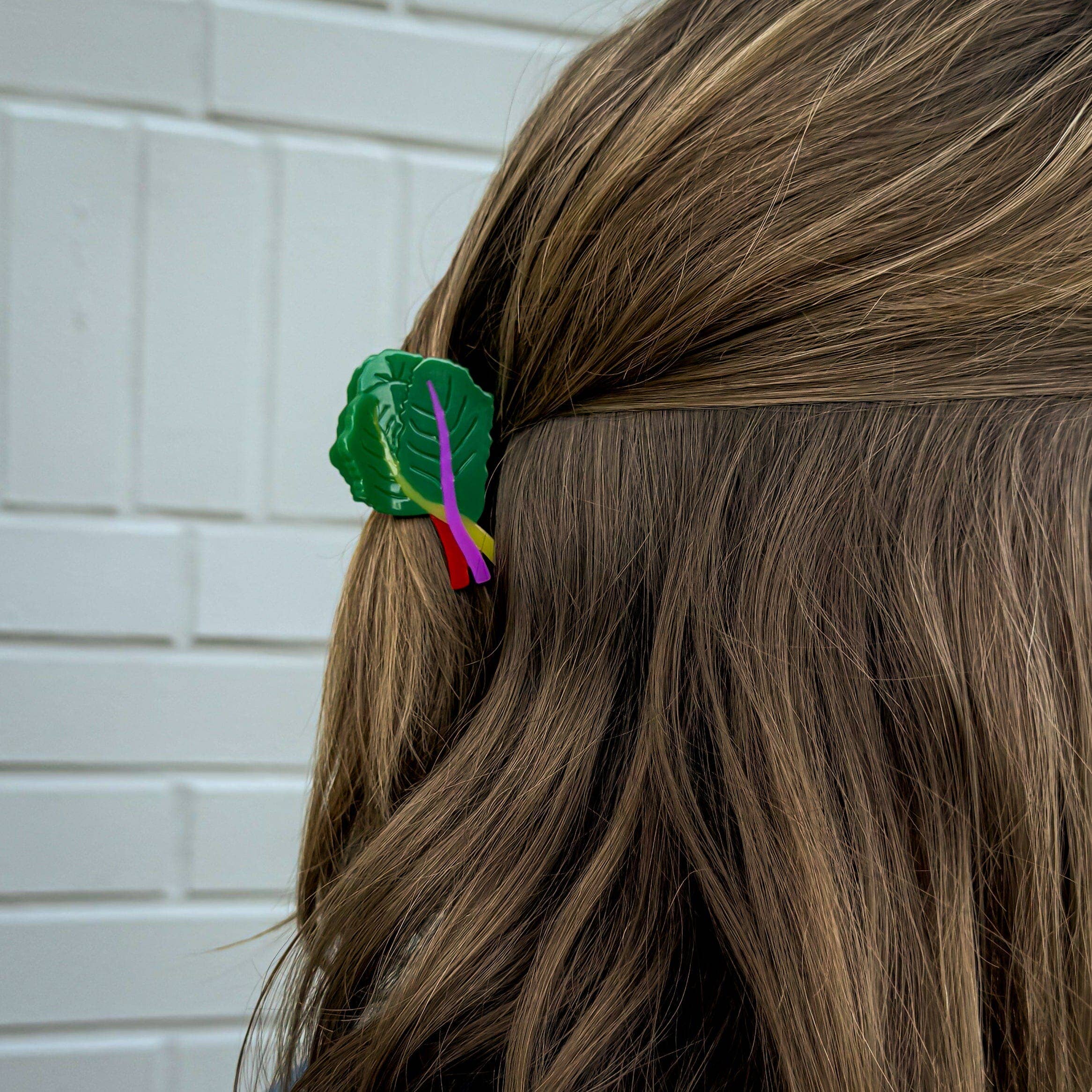 Mini Rainbow Chard Hair Claw - Image 2