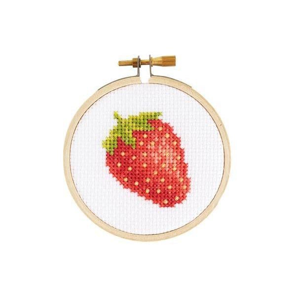 Mini Strawberry DIY Cross Stitch Kit