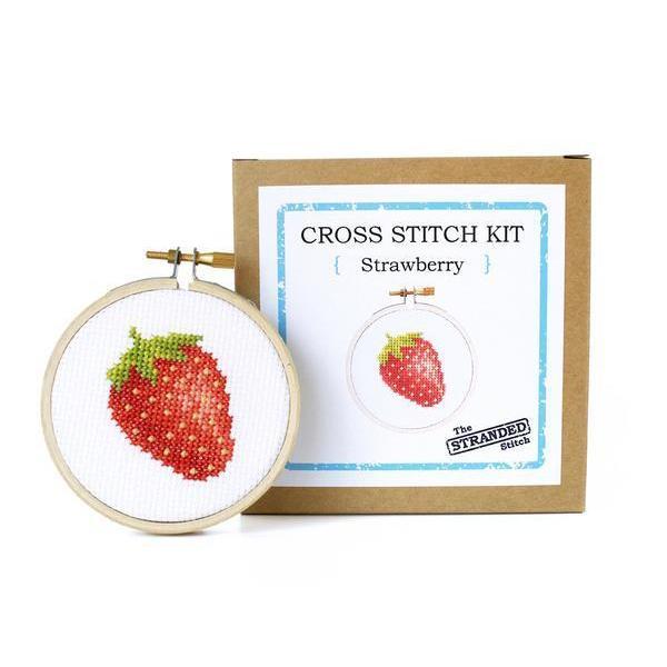 Mini Strawberry DIY Cross Stitch Kit - Image 4