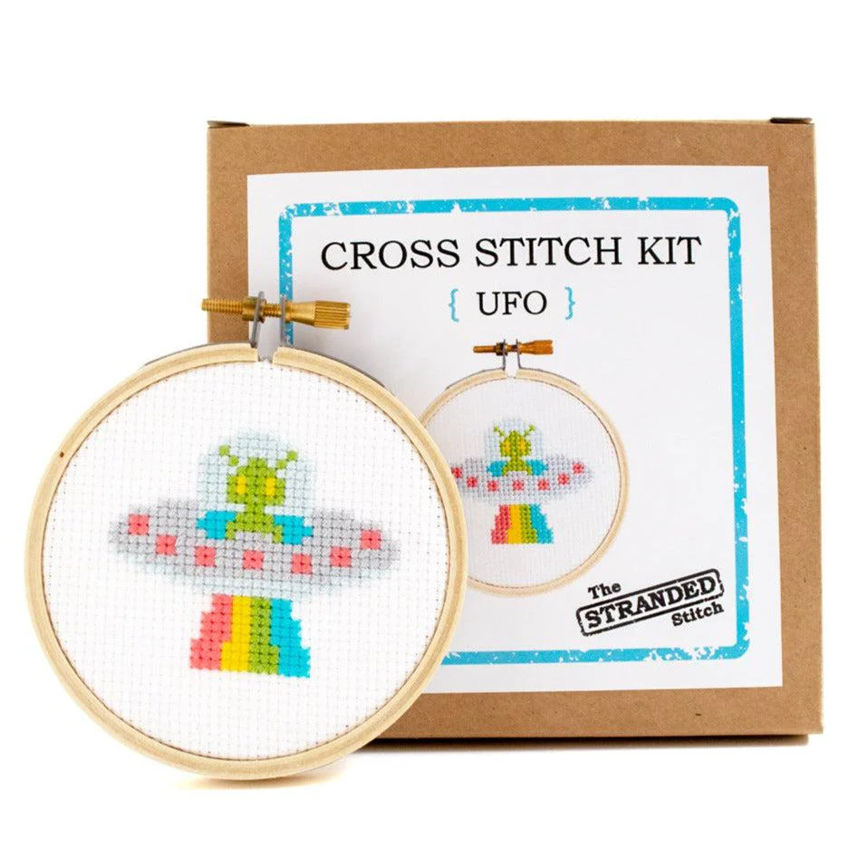 Mini UFO DIY Cross Stitch Kit - Image 3