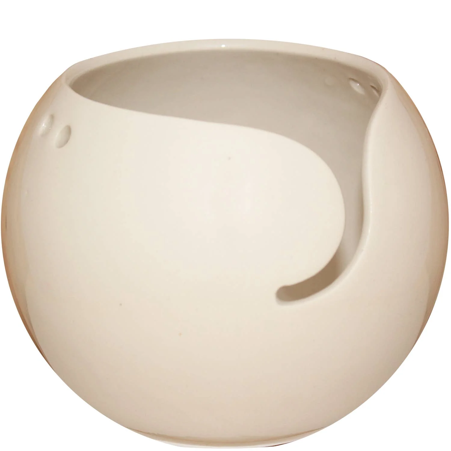 Vanilla Yarn Ball: Ceramic Yarn Bowl - Image 4
