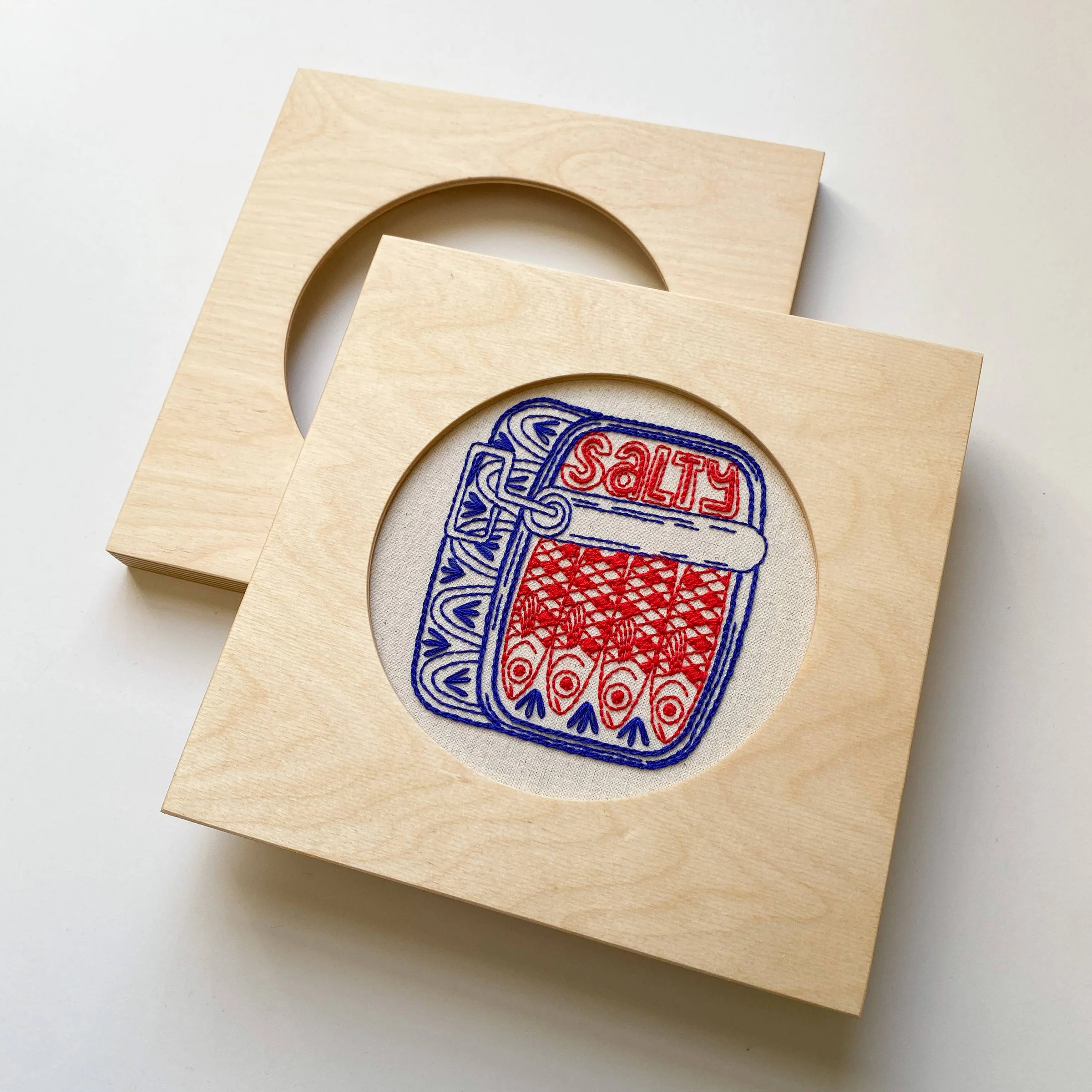 Embroidery Frame - 6" Square in Birch - Image 3