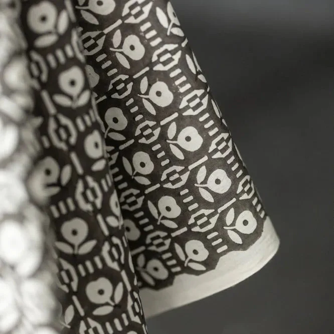 Moonflower Block Print Indian Cotton - Image 3