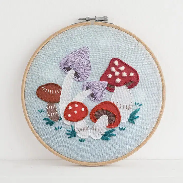 Mushrooms 6" Embroidery Kit - Image 2