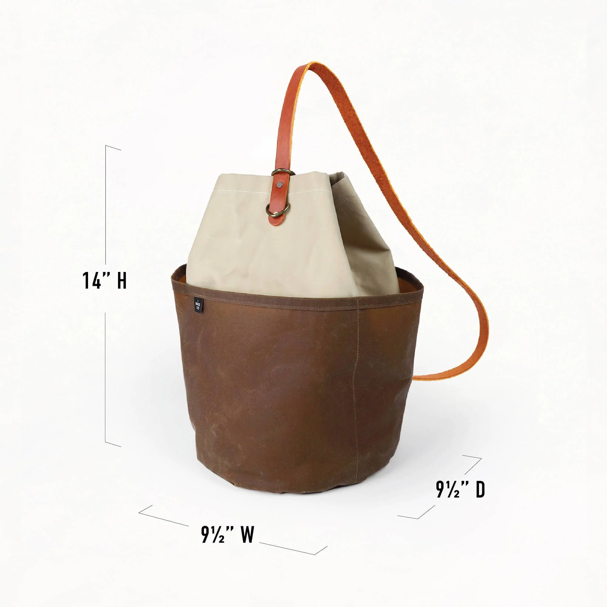 Naito Bucket Bag Leather + Hardware Kit - Chestnut Leather - Image 6