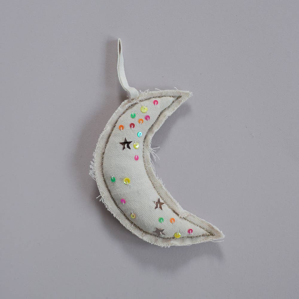 Neon Confetti Moon - Lavender Sachet Ornament