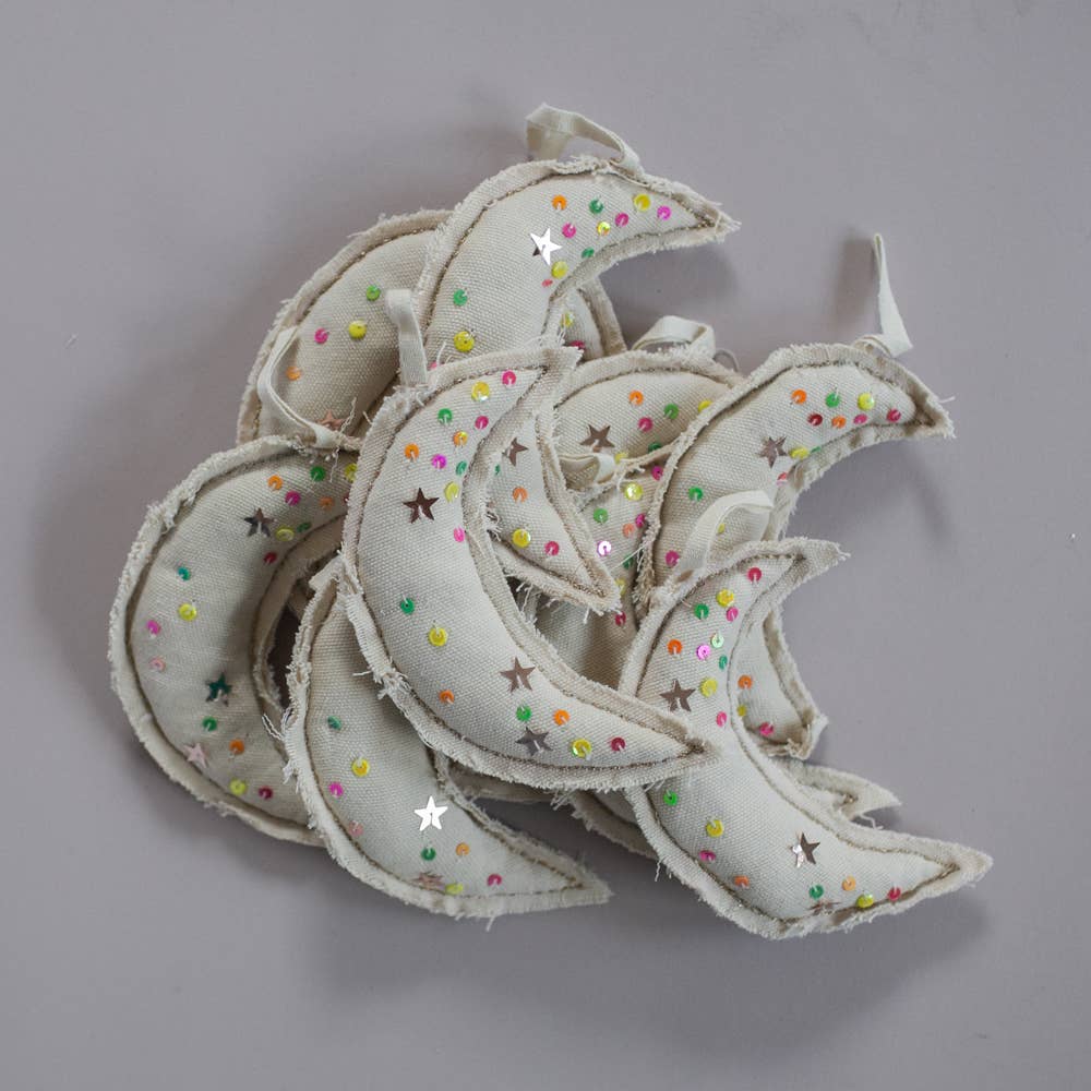 Neon Confetti Moon - Lavender Sachet Ornament - Image 2