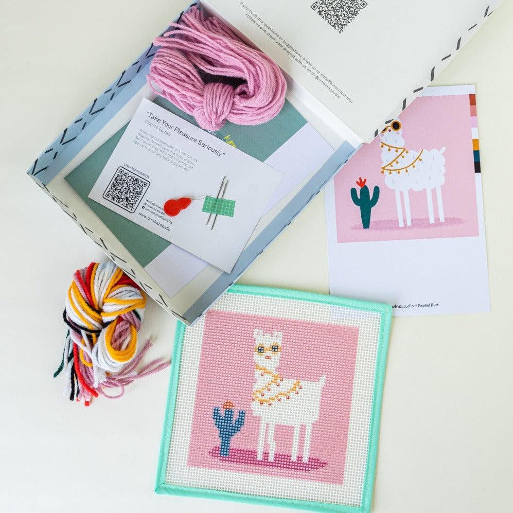 No Drama Llama - Needlepoint Kit for Kids - Image 3