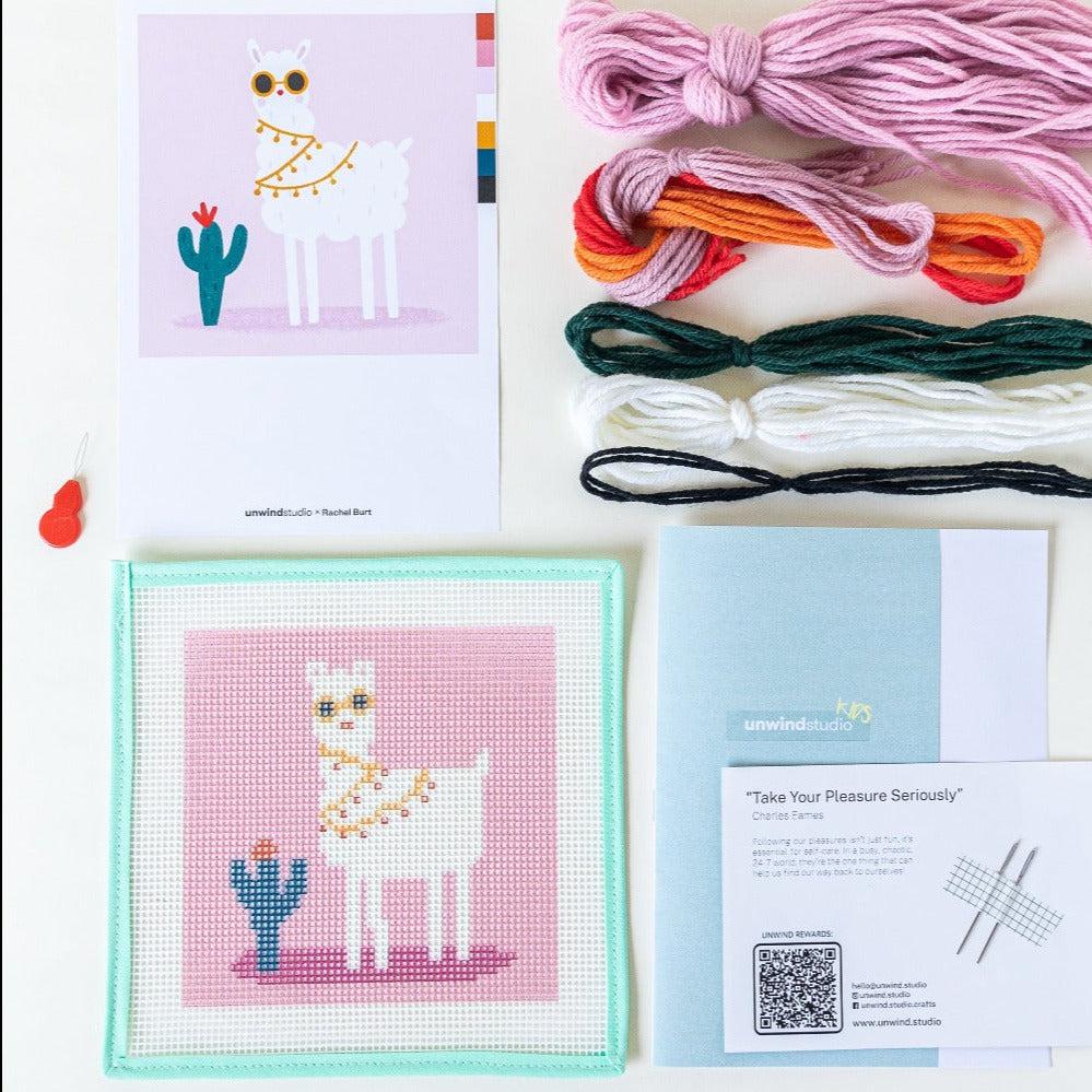 No Drama Llama - Needlepoint Kit for Kids - Image 4