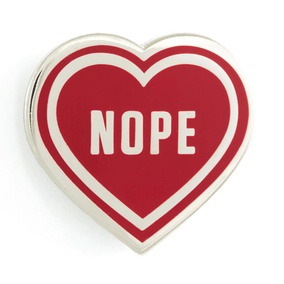 NOPE Heart Enamel Pin