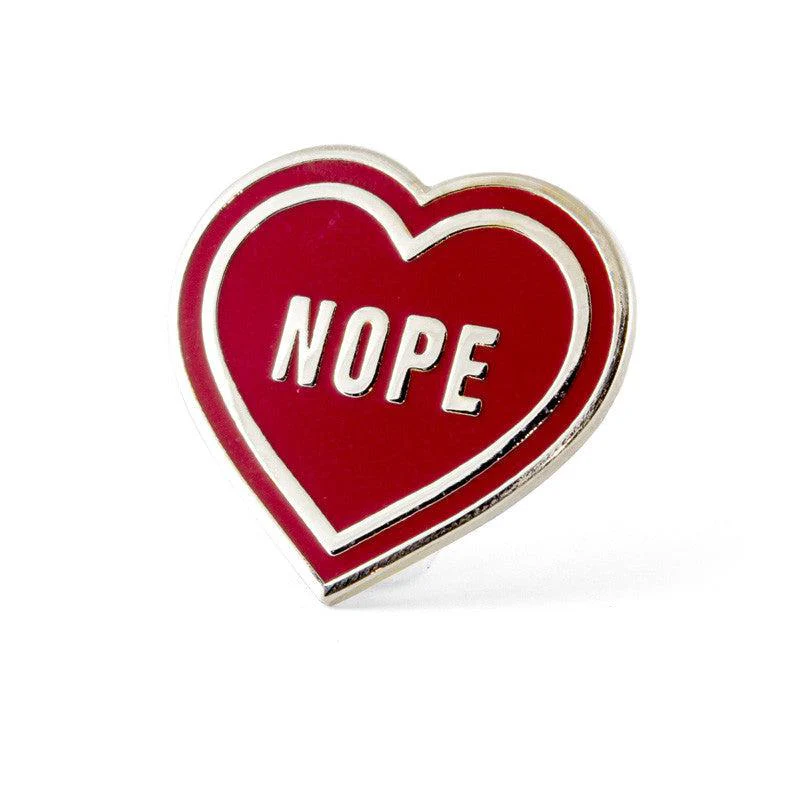 NOPE Heart Enamel Pin - Image 2