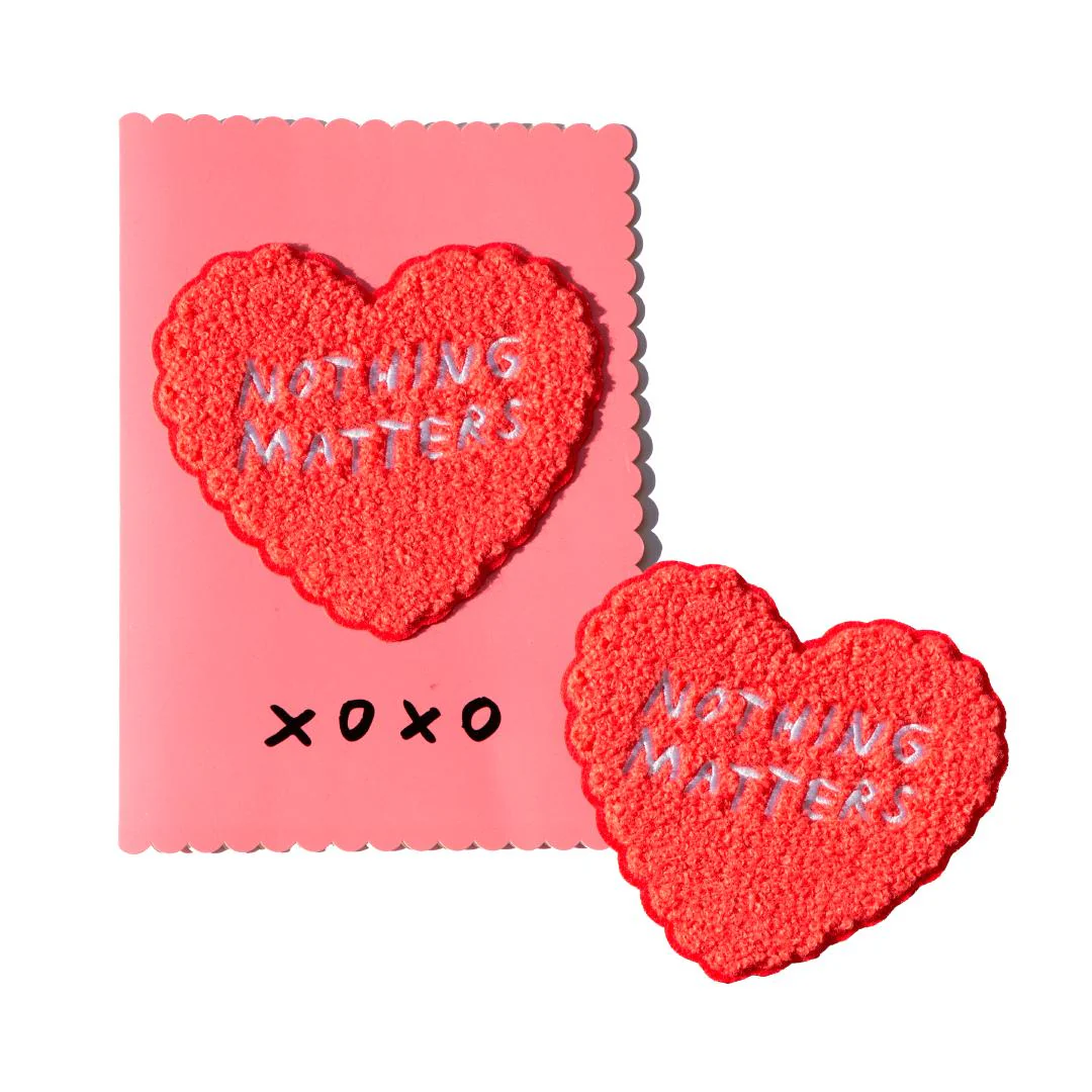 Nothing Matters Chenille Adhesive Patch & Greeting Card