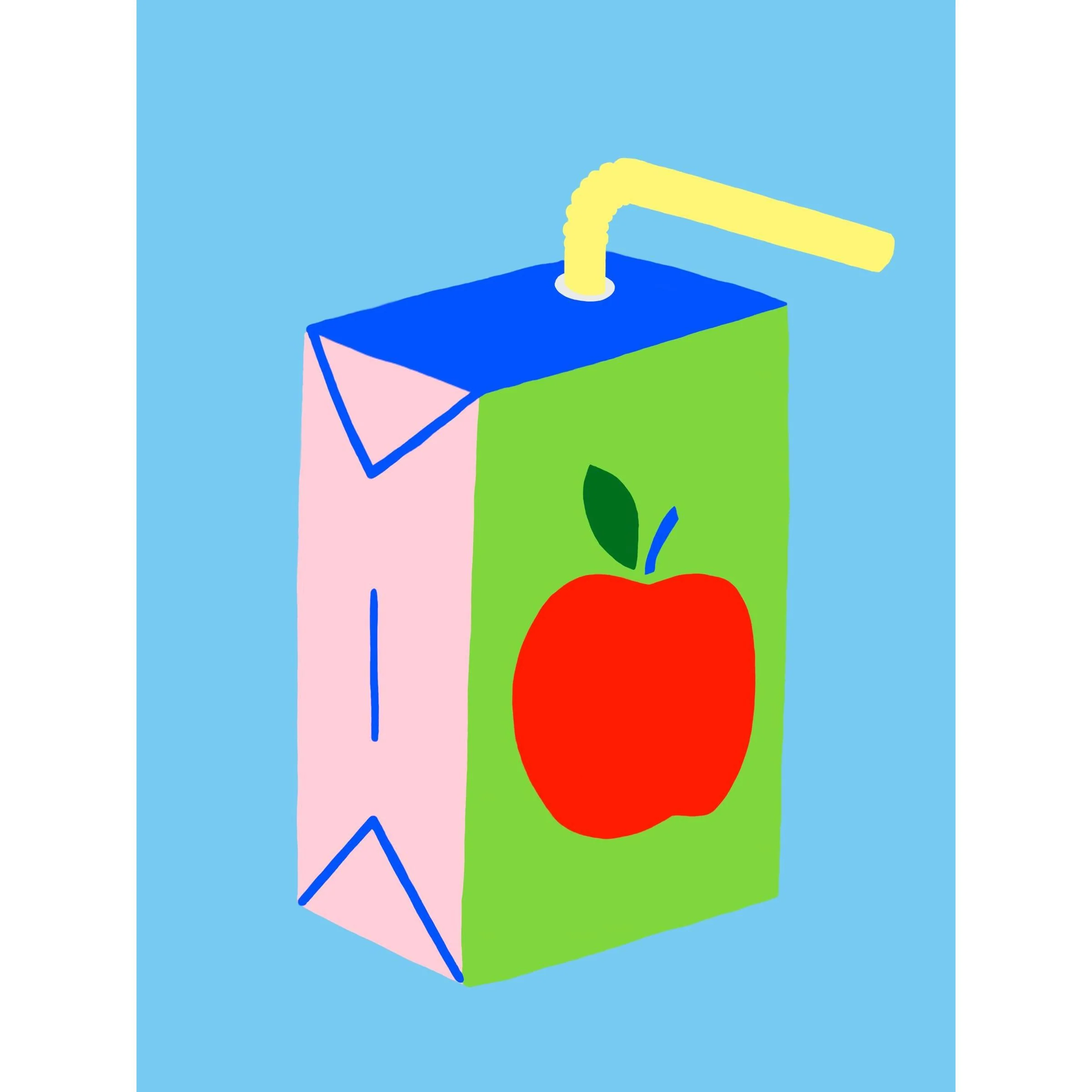 One Big Iron-On Juice Box Transfer