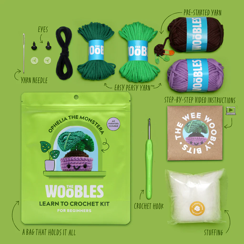 Ophelia the Monstera Plant Crochet Kit - Image 2