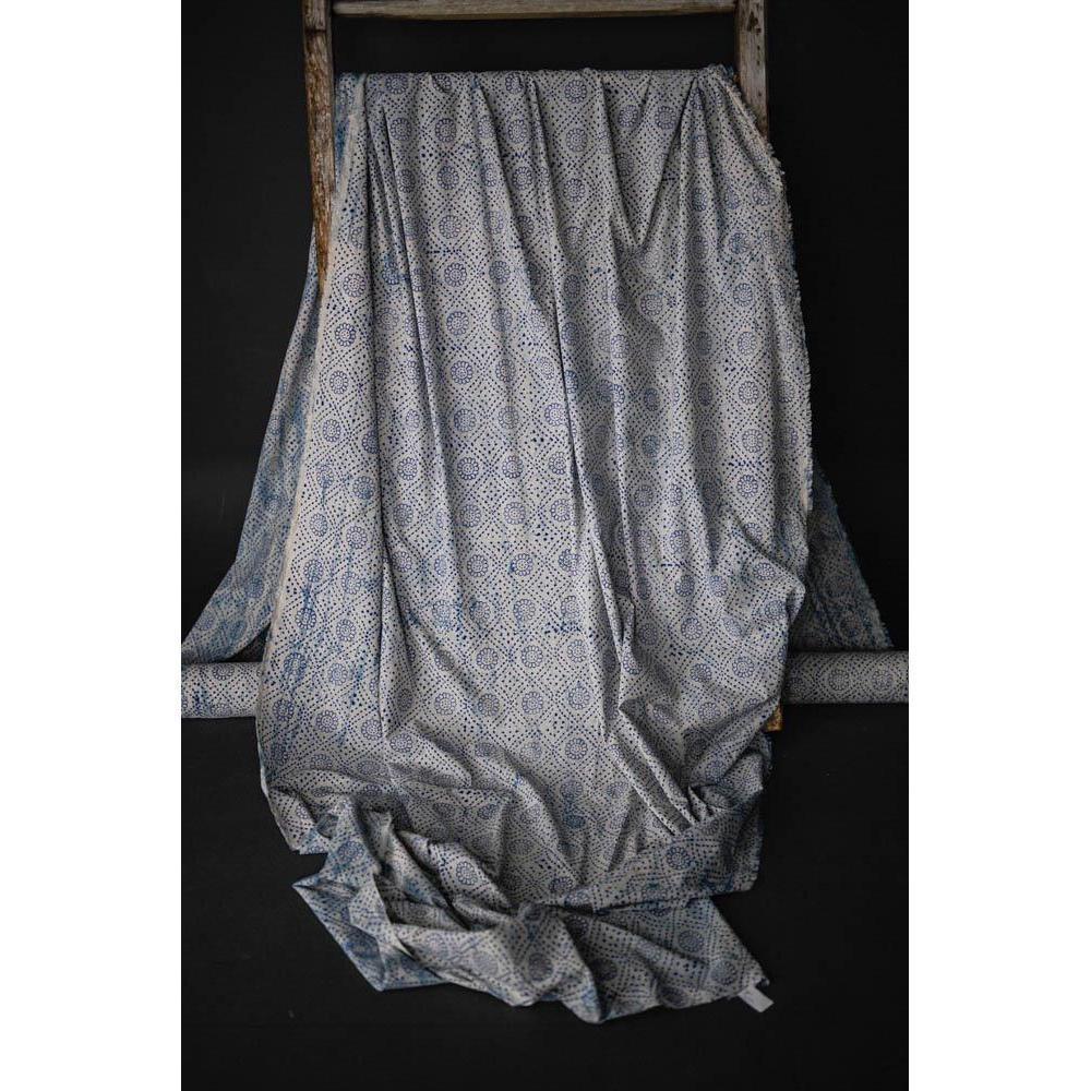 Organic Indian Cotton, Indigo Daisy Large