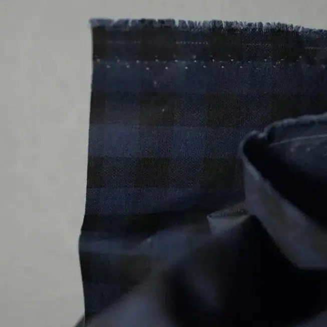 Organic Traditional Gingham Oilskin Deep Ocean - Image 3