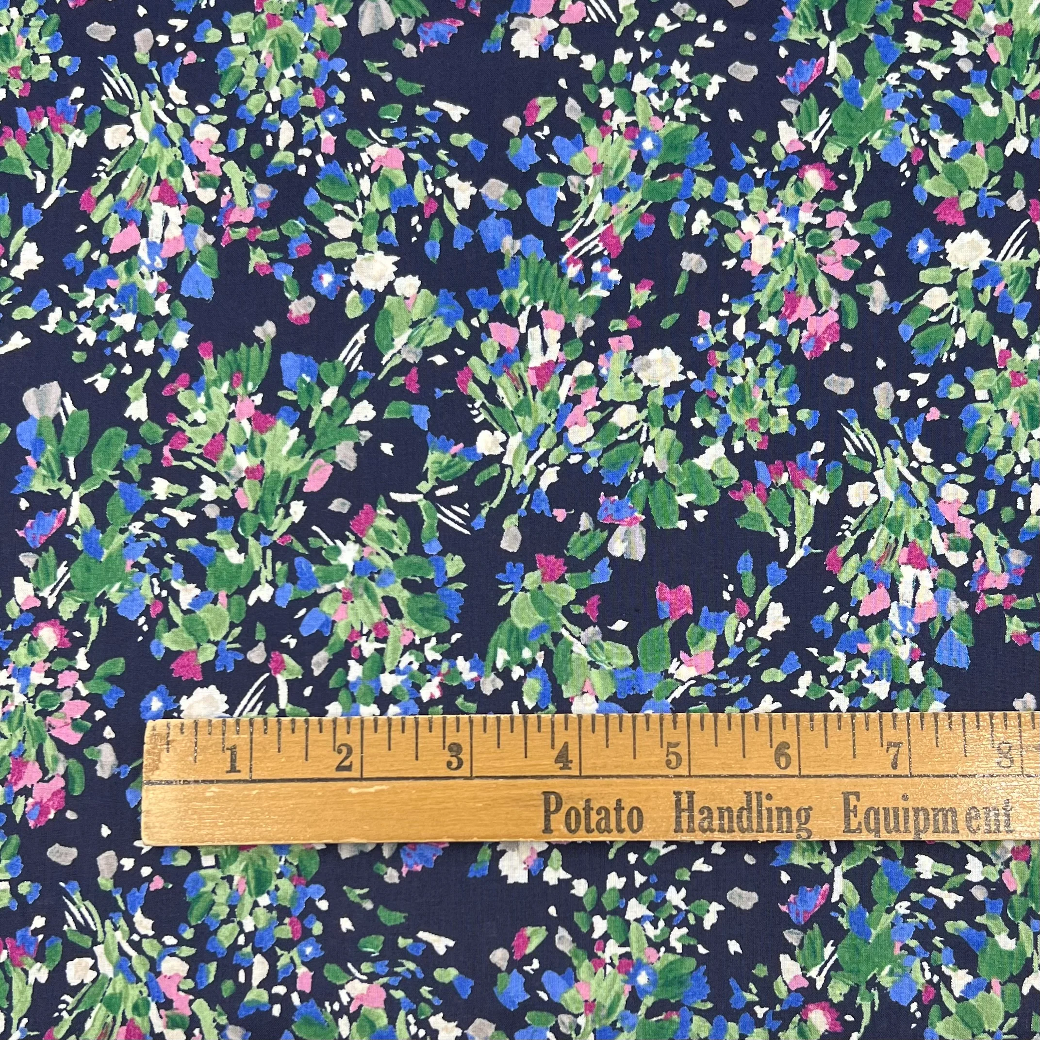 Painterly Bouquet on Cotton Lawn - Image 3