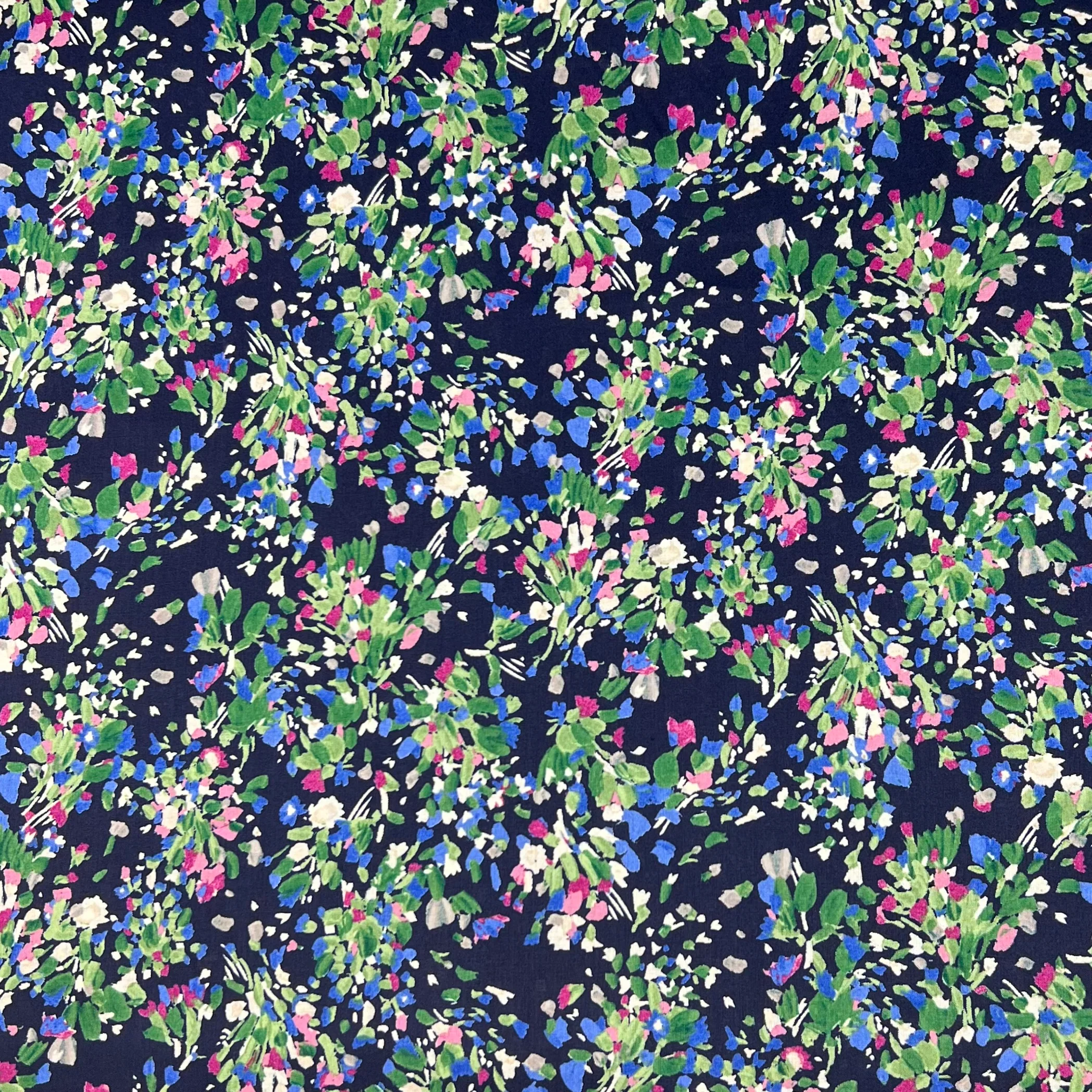 Painterly Bouquet on Cotton Lawn - Image 4