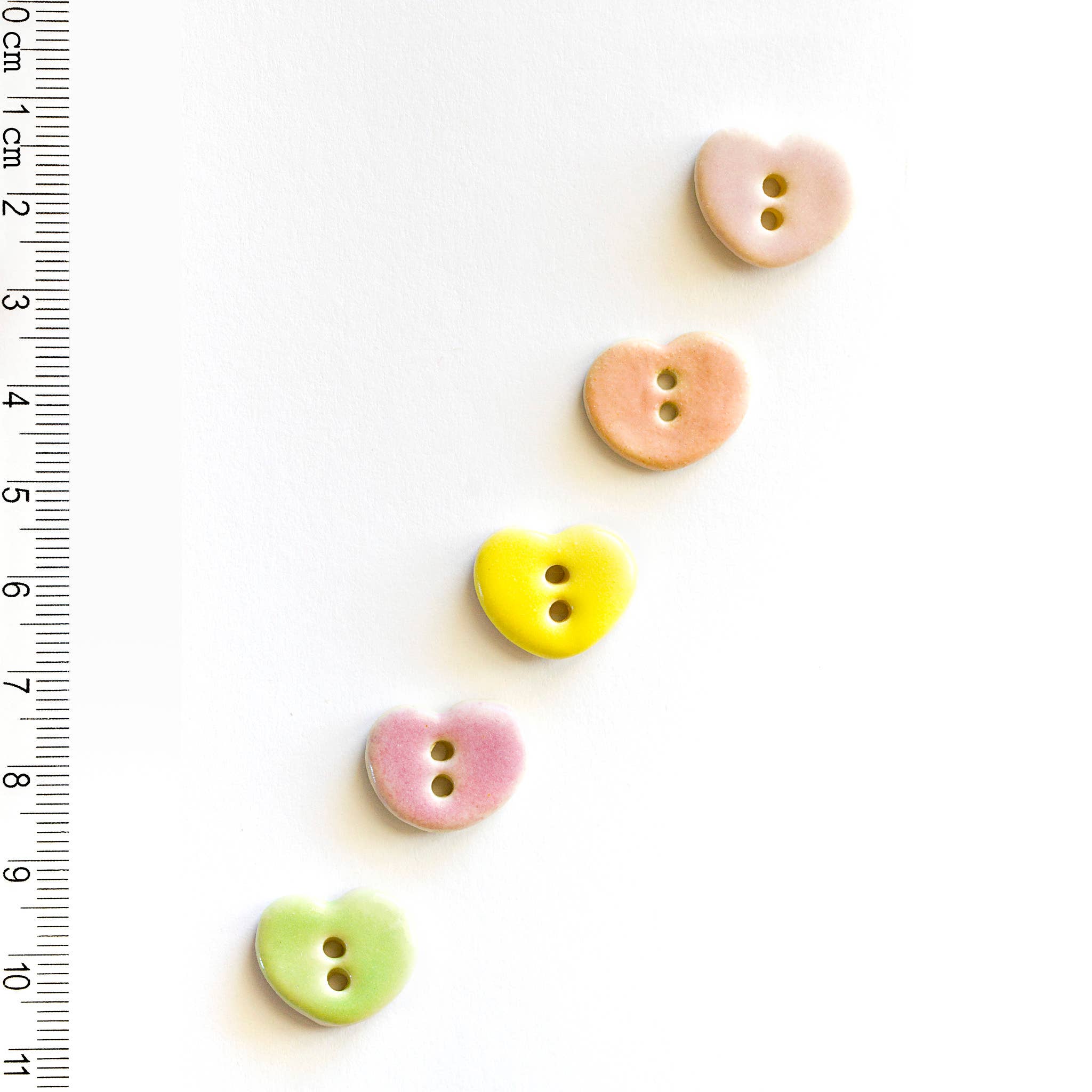Pastel Heart Buttons