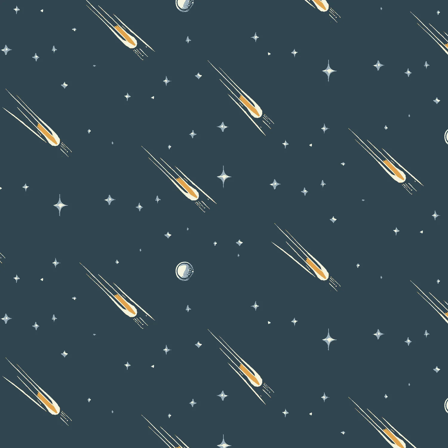 Path Of The Meteorite Vintage Blue
