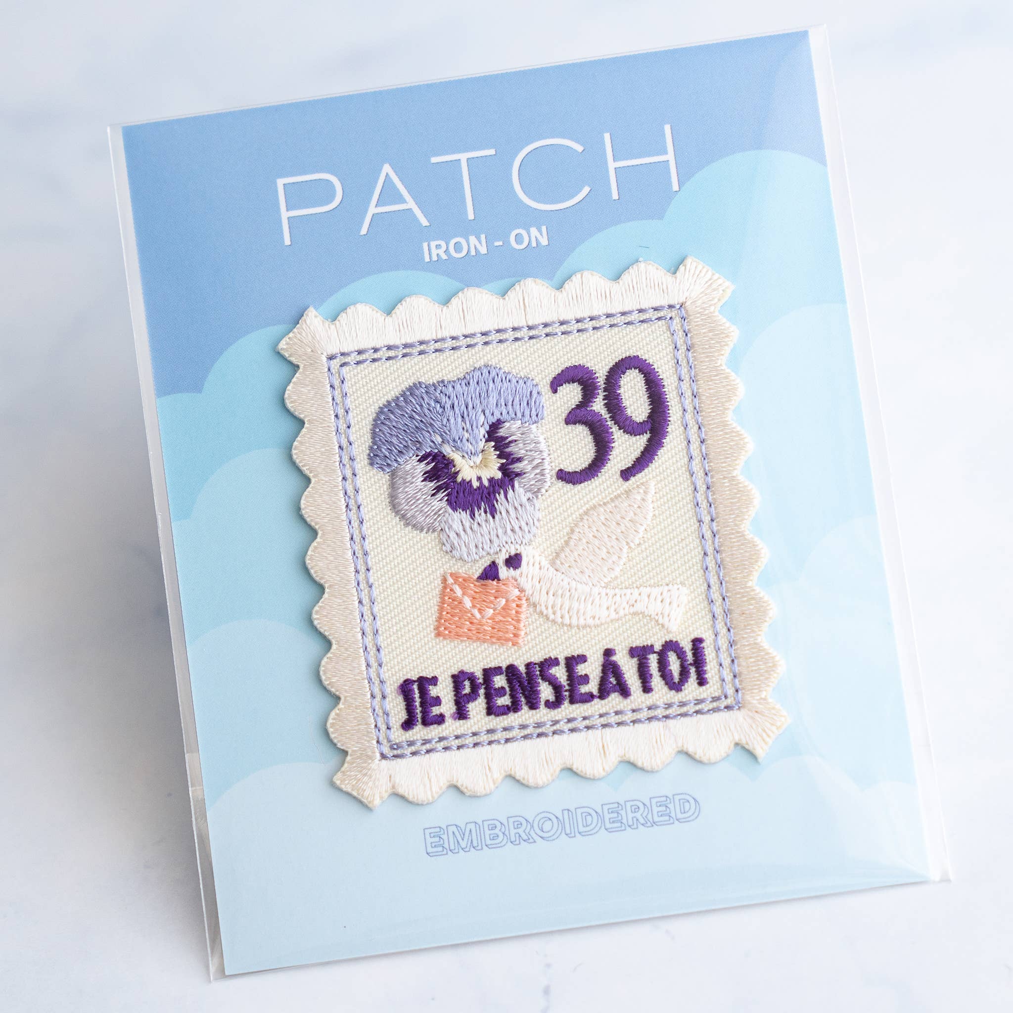 Peace Dove Vintage Stamp Iron-On Patch