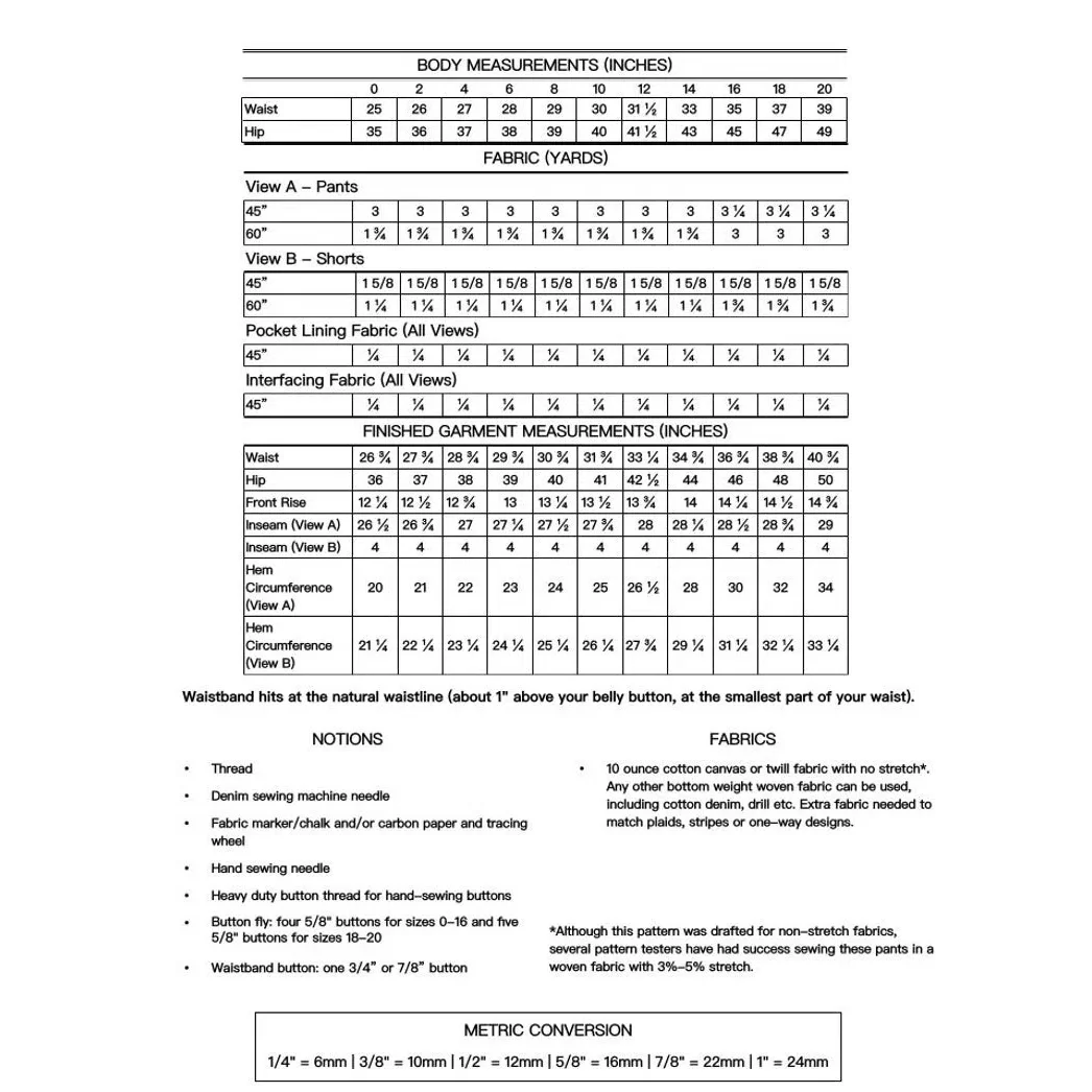 Persephone Pants + Shorts Pattern - PDF DOWNLOAD - Image 6