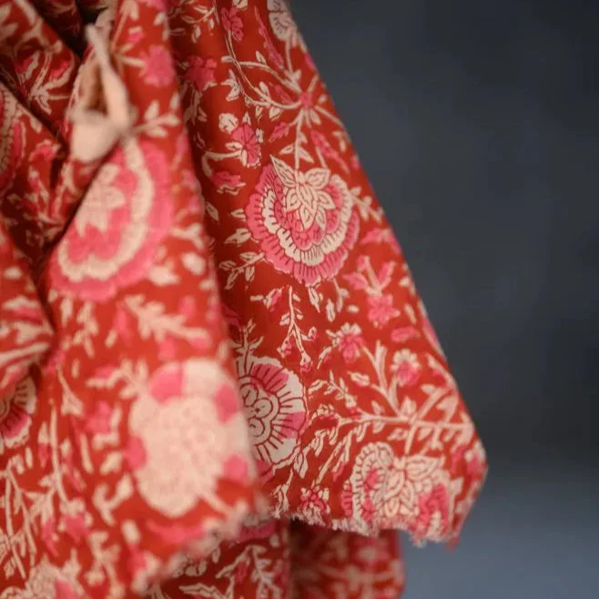 Petals Block Print Indian Cotton - Image 3
