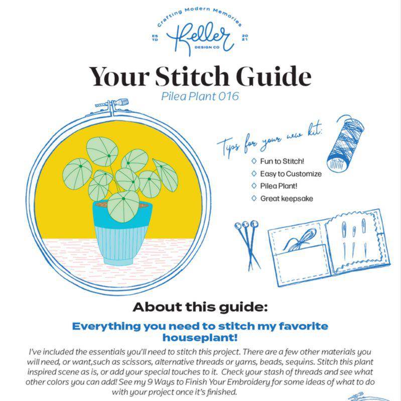 Pilea Plant Embroidery Kit - Image 2