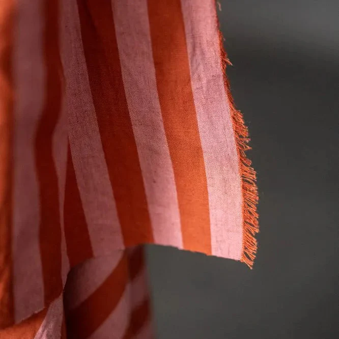 Pink Blush Stripe Cotton/Linen - Image 3