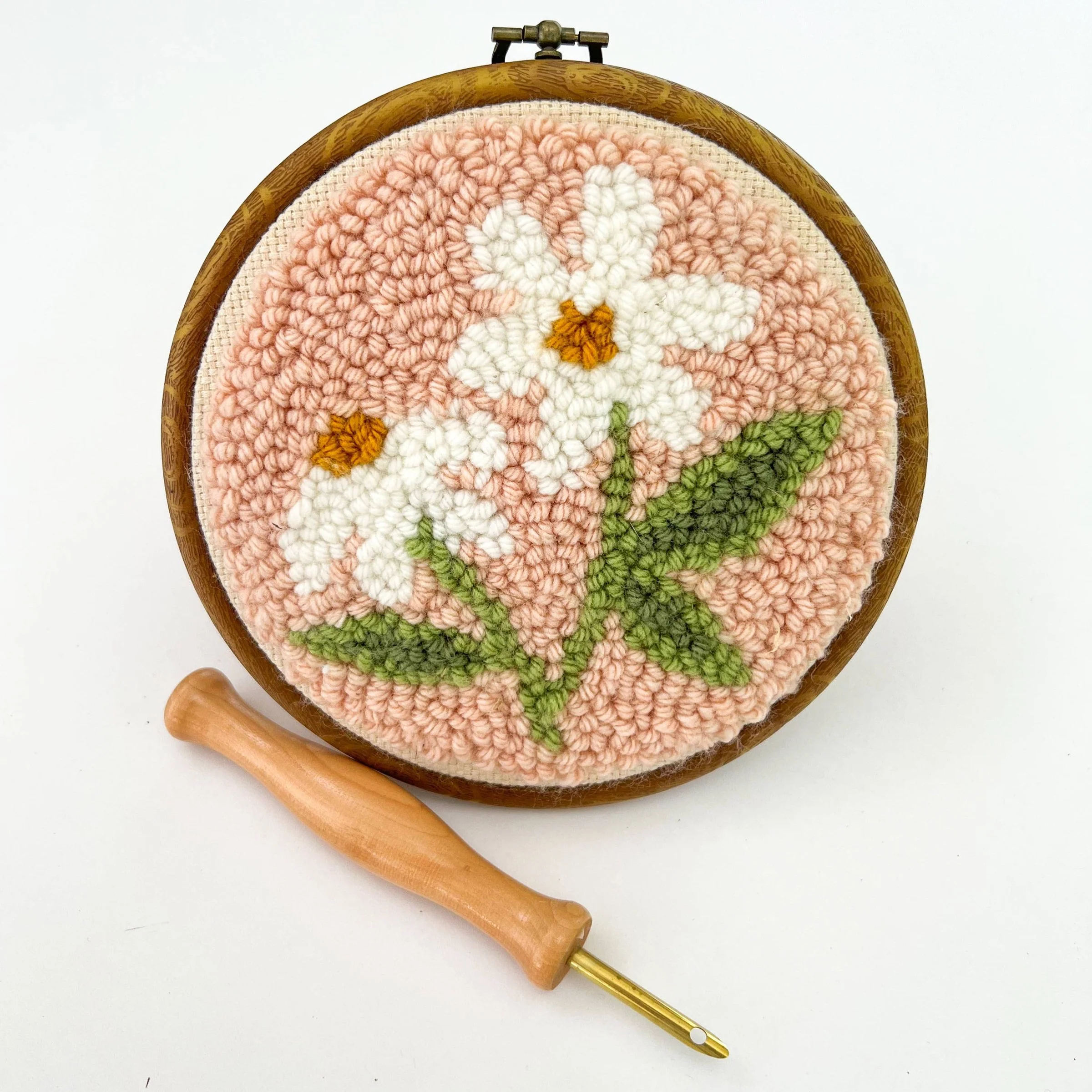 Pink Daisy Punch Needle Kit