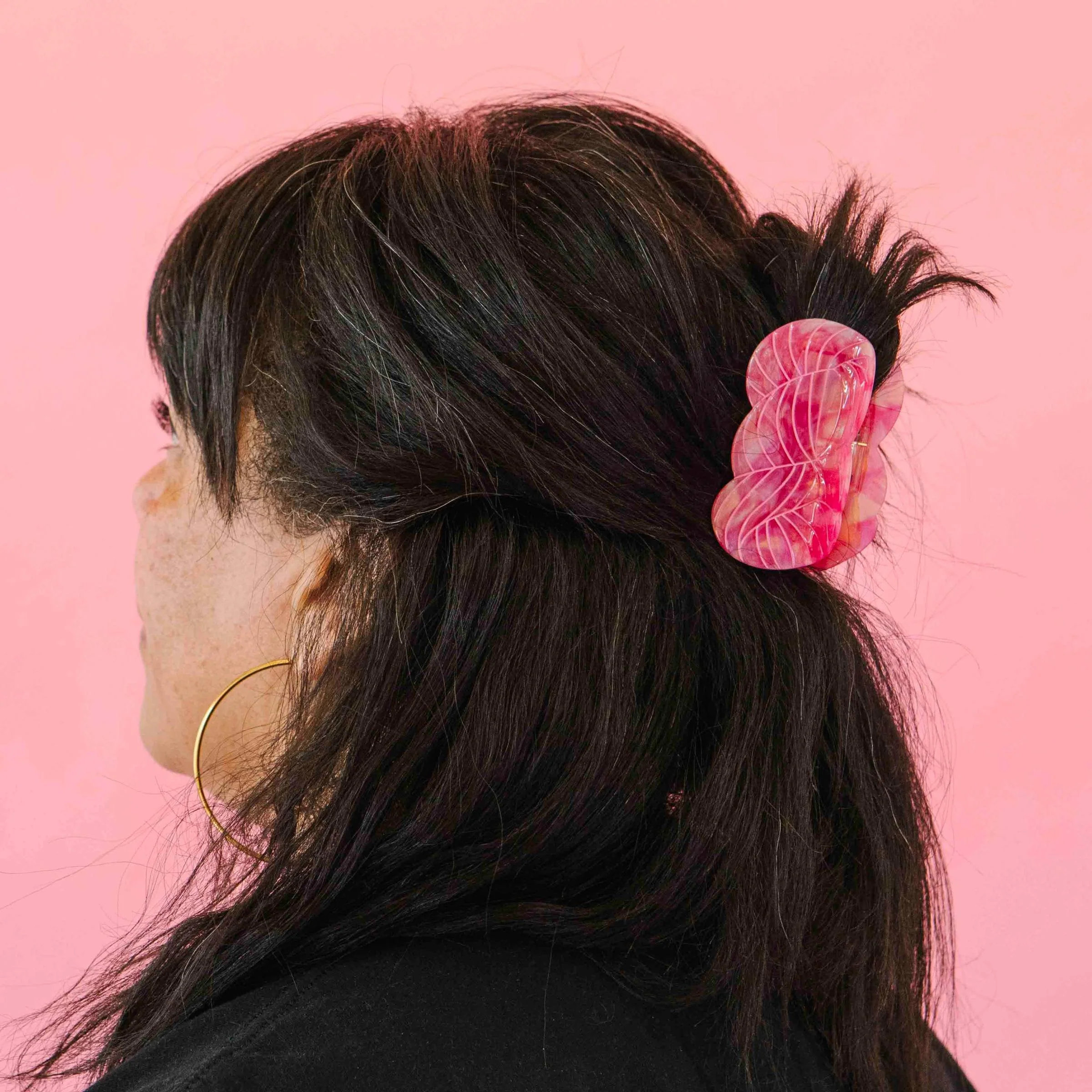 Pink Yarn Skein Hair Claw - Image 2