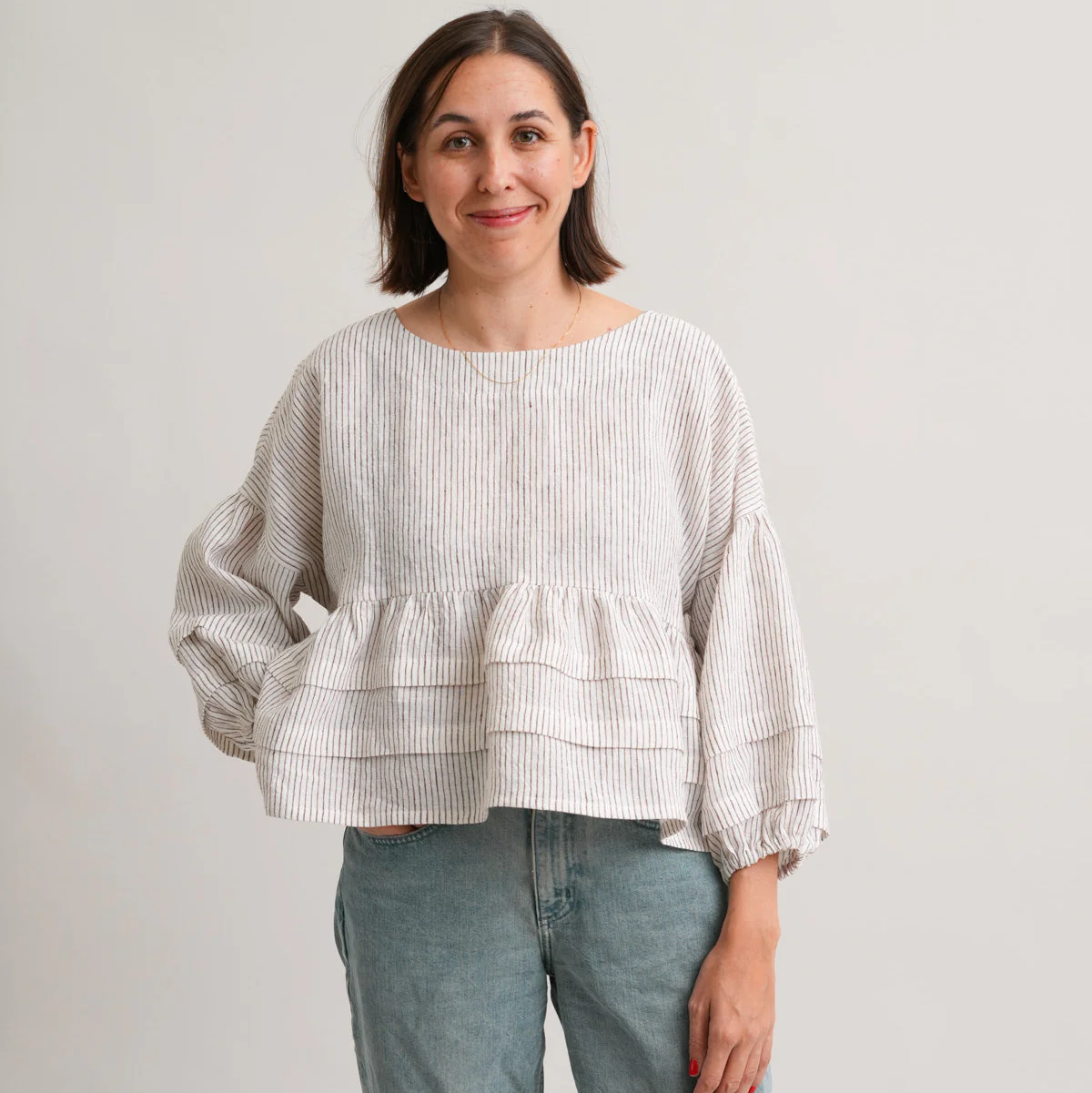 Pintuck Poet Blouse Pattern - PDF DOWNLOAD - Image 3
