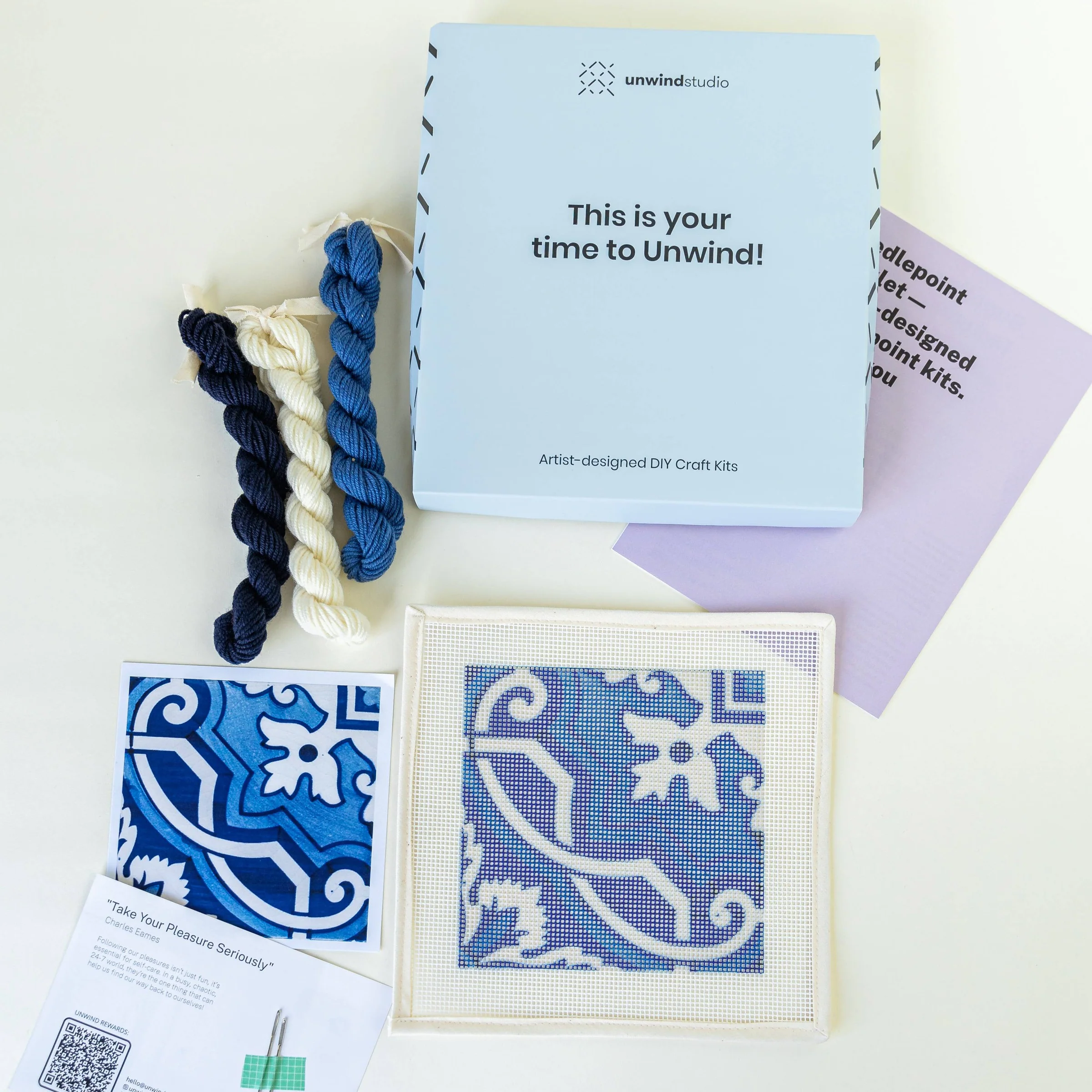 Portuguese Tiles Needlepoint Kit - Fontainhas - Image 2