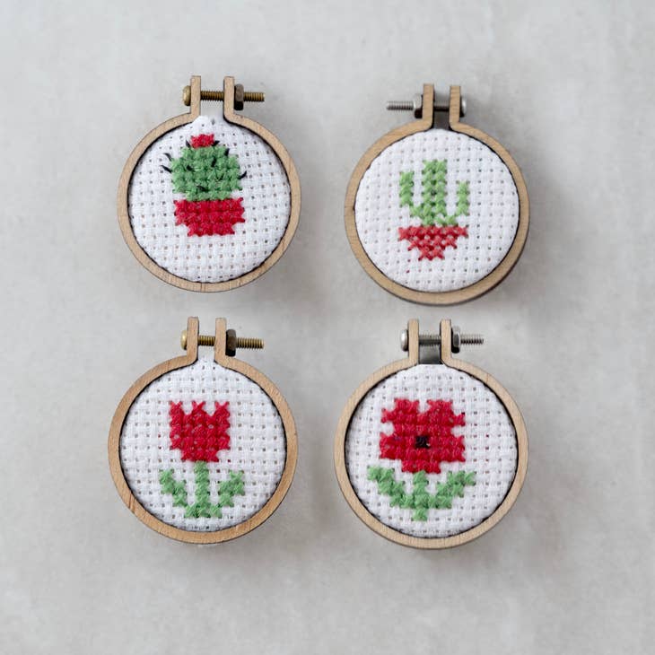 Pricking Perfect Mini Hoop Cross Stitch Kit in a Matchbox - Image 2