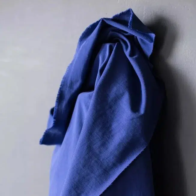 Prussian Blue 8oz Organic Sanded Twill
