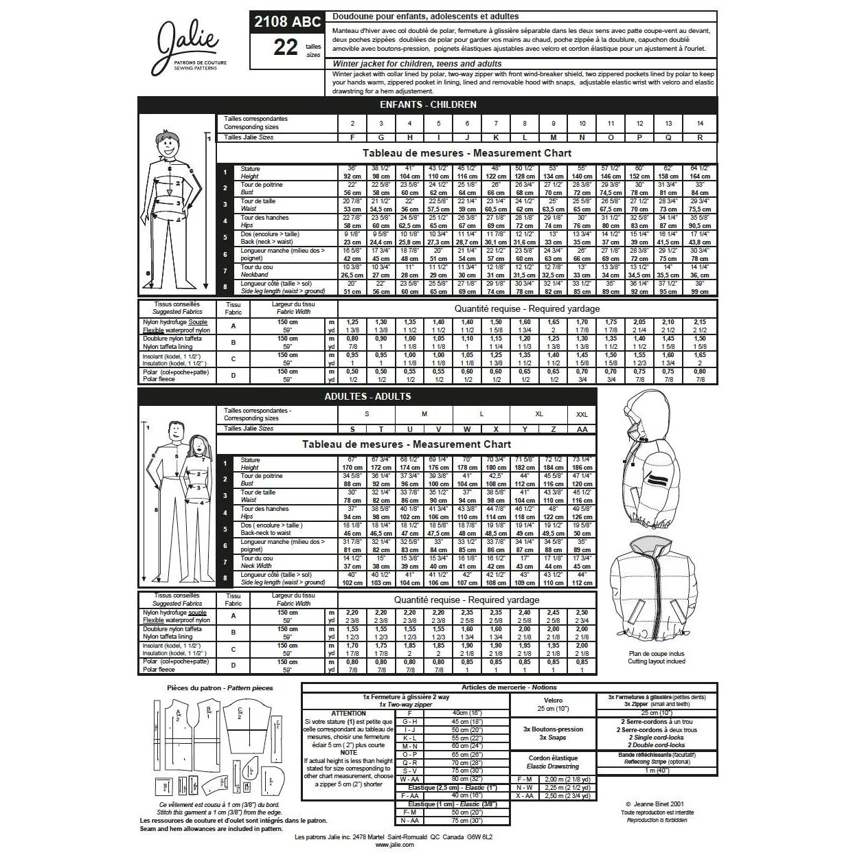 Puffer Jacket Pattern - PDF DOWNLOAD - Image 5