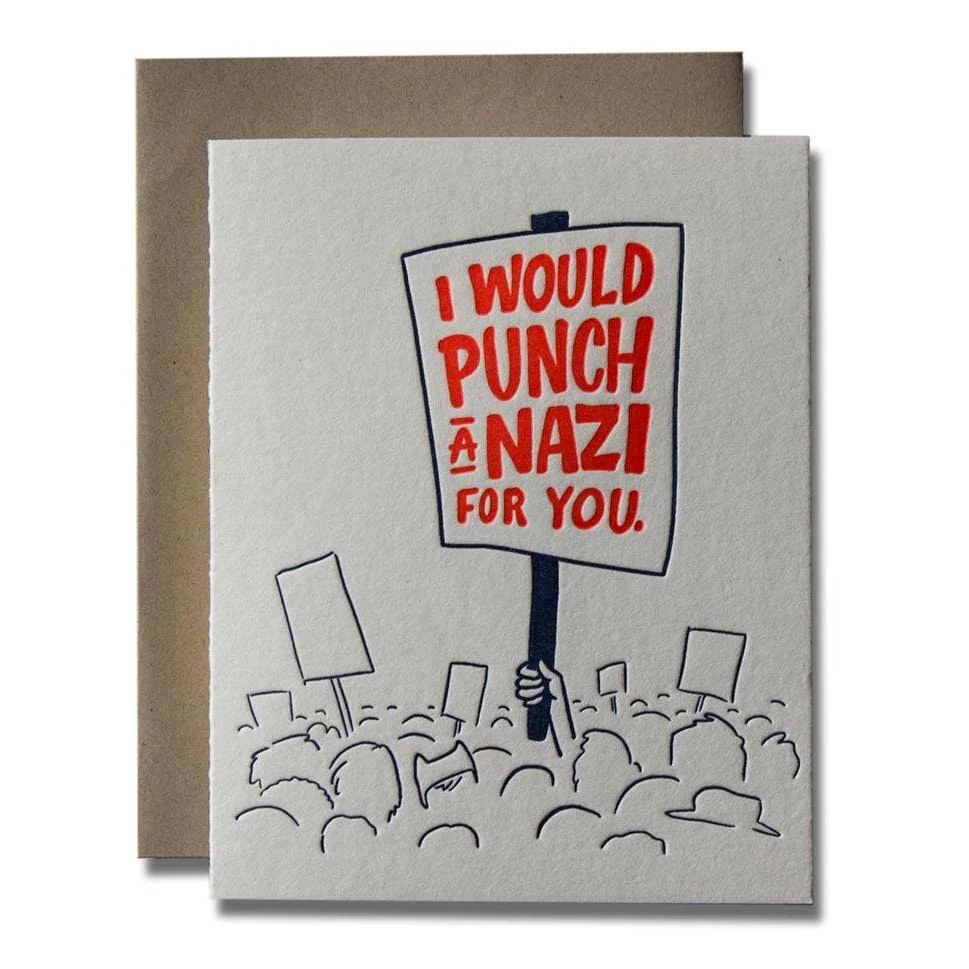 Punch A Nazi Friendship Card