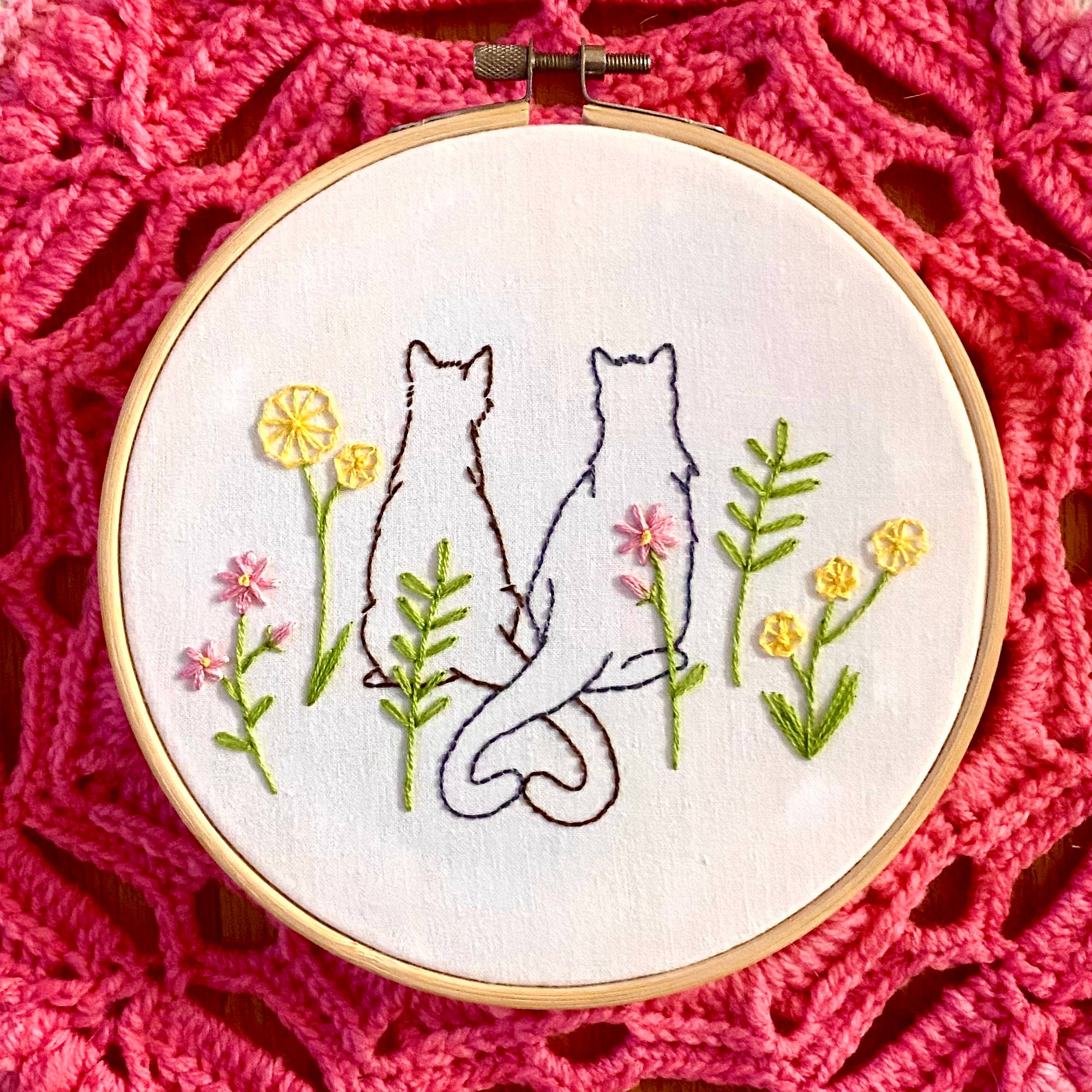 Purr of Heart Embroidery Kit